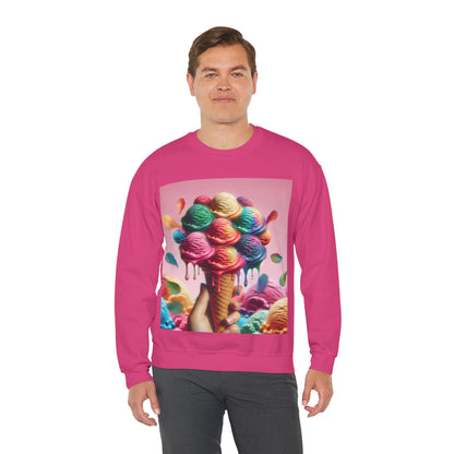 Colorful Ice Cream Crewneck Sweatshirt - Sweet Summer Vibes