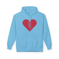 Heart & Rose Pattern Hoodie — Romantic Floral Valentine Pullover