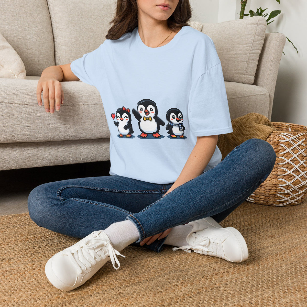 Penguin Pixel Tee — Cute Retro Pixel Art Penguins T-Shirt
