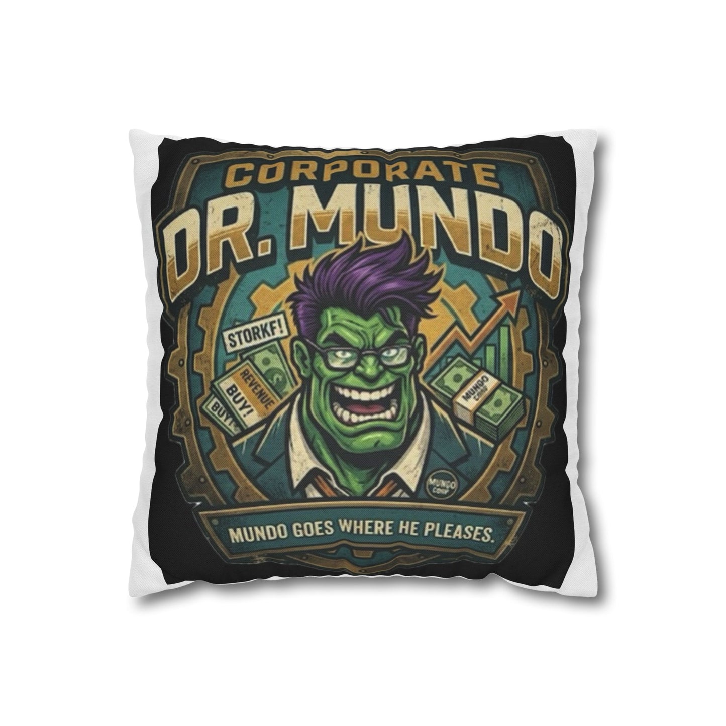 Dr. Mundo Corporate Pillowcase — Funny Gaming Monster Throw Pillowcase