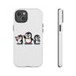 Penguin Pixel Trio Phone Case — Cute Retro 8‑Bit Penguin Family Protective Cover