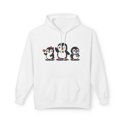 Pixel Penguin Hoodie — Cute Retro 8-Bit Penguin Family Pullover