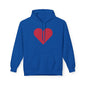 Heart & Rose Pattern Hoodie — Romantic Floral Valentine Pullover