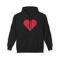 Heart & Rose Pattern Hoodie — Romantic Floral Valentine Pullover