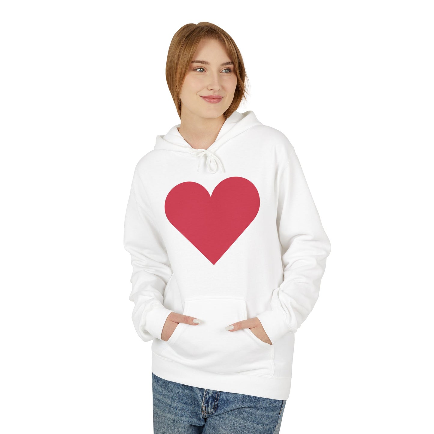 Heart & Rose Pattern Hoodie — Romantic Floral Valentine Pullover