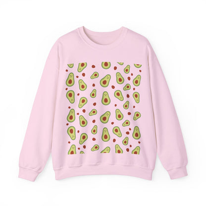 Cute Avocado Pattern Unisex Crewneck Sweatshirt - Perfect for Food Lovers