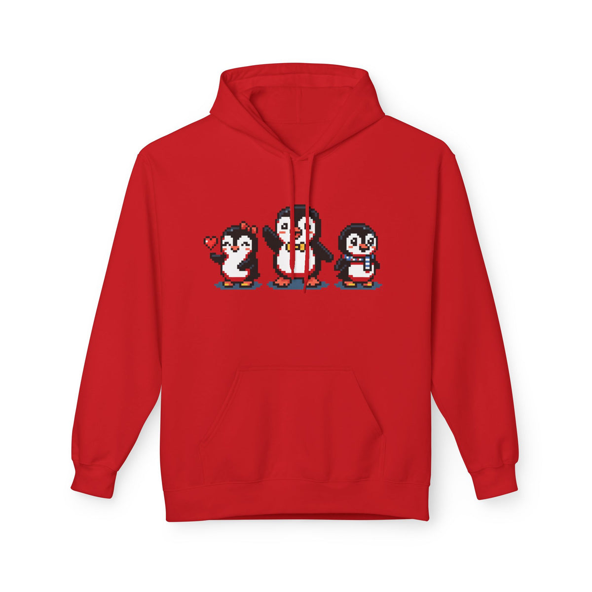 Pixel Penguin Hoodie — Cute Retro 8-Bit Penguin Family Pullover
