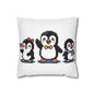Pixel Penguin Family Pillowcase — Cute Retro 8‑Bit Throw Pillow Cover