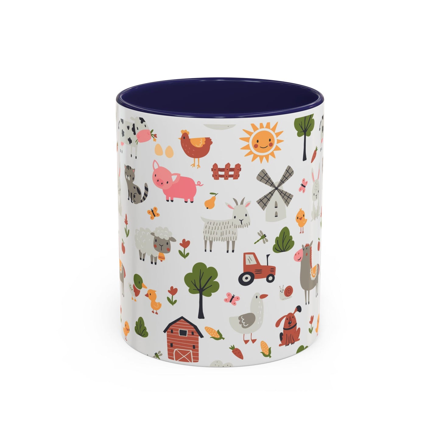 Farmyard Friends Accent Coffee Mug - Cute Animal Design for Cozy Mornings