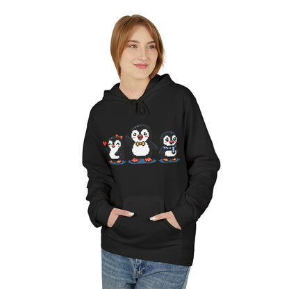 Pixel Penguin Hoodie — Cute Retro 8-Bit Penguin Family Pullover