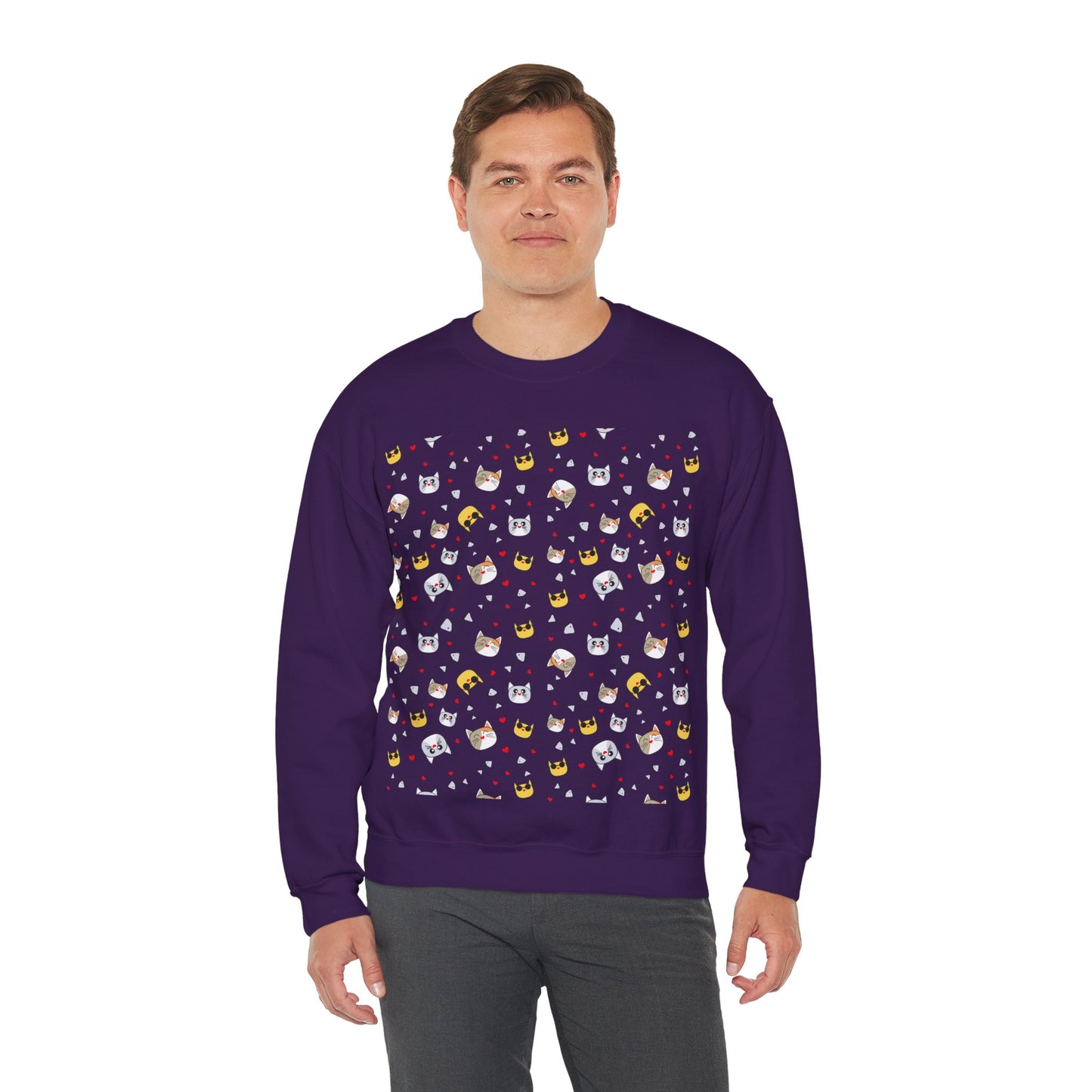 Cute Cartoon Animals Unisex Heavy Blend™ Crewneck Sweatshirt