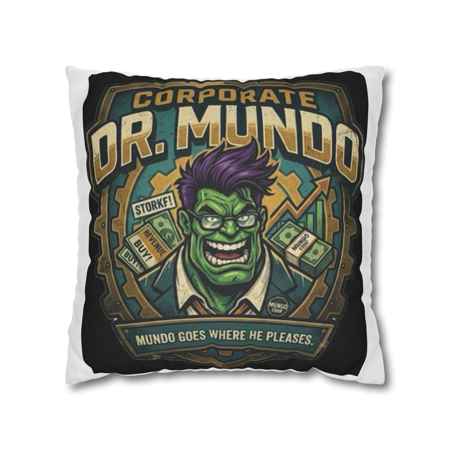 Dr. Mundo Corporate Pillowcase — Funny Gaming Monster Throw Pillowcase