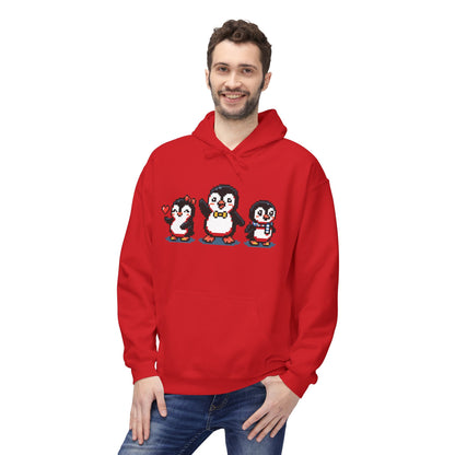 Pixel Penguin Hoodie — Cute Retro 8-Bit Penguin Family Pullover