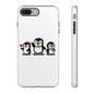 Penguin Pixel Trio Phone Case — Cute Retro 8‑Bit Penguin Family Protective Cover