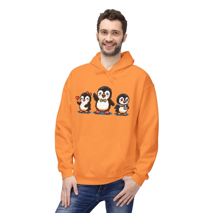 Pixel Penguin Hoodie — Cute Retro 8-Bit Penguin Family Pullover