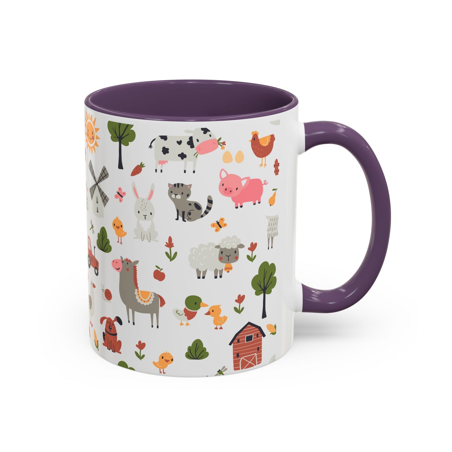 Farmyard Friends Accent Coffee Mug - Cute Animal Design for Cozy Mornings