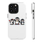 Penguin Pixel Trio Phone Case — Cute Retro 8‑Bit Penguin Family Protective Cover