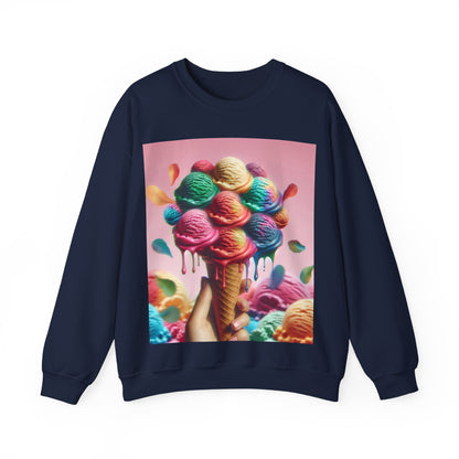 Colorful Ice Cream Crewneck Sweatshirt - Sweet Summer Vibes