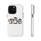 Penguin Pixel Trio Phone Case — Cute Retro 8‑Bit Penguin Family Protective Cover