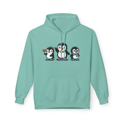 Pixel Penguin Hoodie — Cute Retro 8-Bit Penguin Family Pullover