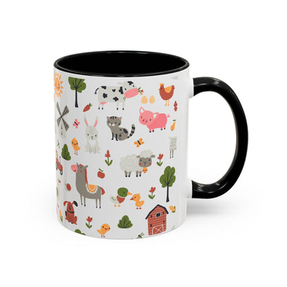 Farmyard Friends Accent Coffee Mug - Cute Animal Design for Cozy Mornings