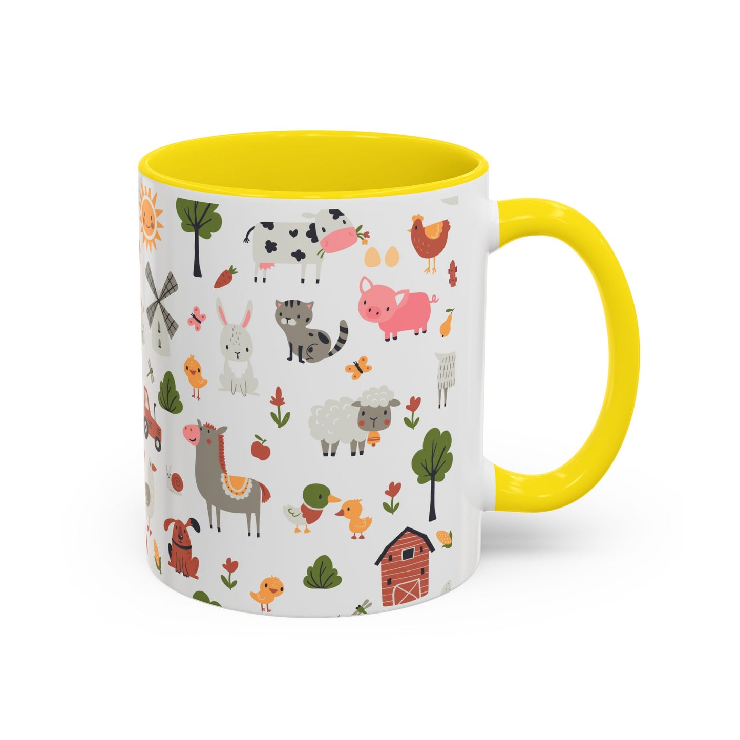 Farmyard Friends Accent Coffee Mug - Cute Animal Design for Cozy Mornings