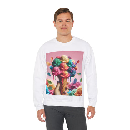 Colorful Ice Cream Crewneck Sweatshirt - Sweet Summer Vibes