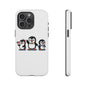 Penguin Pixel Trio Phone Case — Cute Retro 8‑Bit Penguin Family Protective Cover
