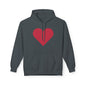 Heart & Rose Pattern Hoodie — Romantic Floral Valentine Pullover