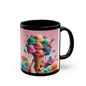 Colorful Ice Cream Black Mug - Perfect for Summer Treats