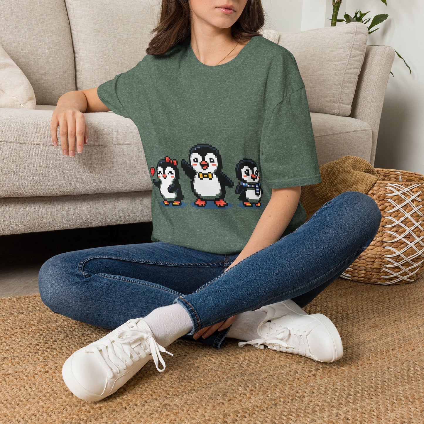 Penguin Pixel Tee — Cute Retro Pixel Art Penguins T-Shirt
