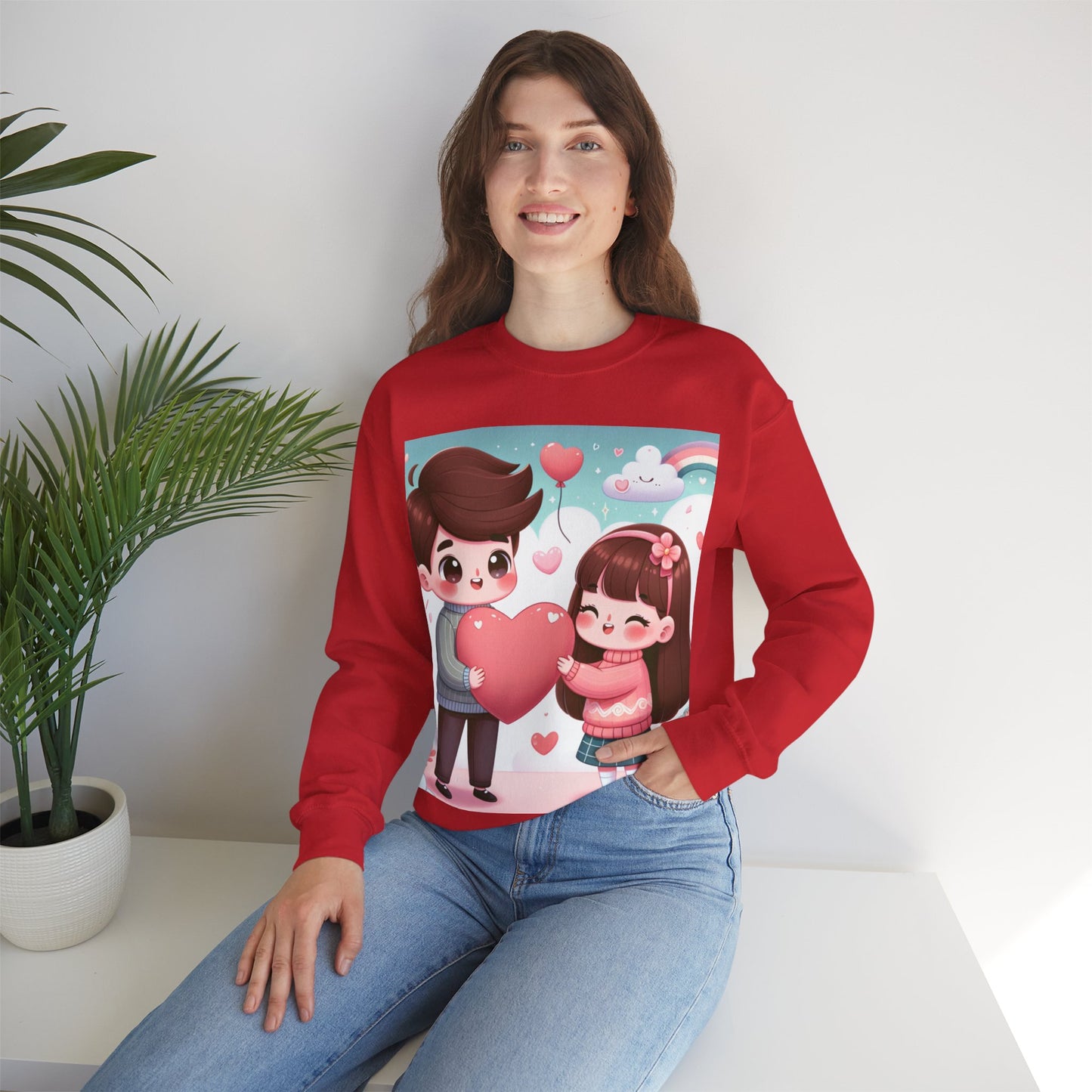 Cute Couples Love Sweatshirt - Unisex Heavy Blend™ - Perfect for Valentine’s Day & Anniversaries