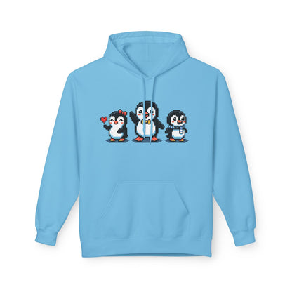 Pixel Penguin Hoodie — Cute Retro 8-Bit Penguin Family Pullover