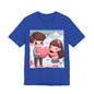 Cute Couple Heart Graphic Tee - Valentine Kawaii Love T-Shirt