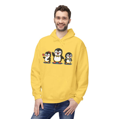 Pixel Penguin Hoodie — Cute Retro 8-Bit Penguin Family Pullover