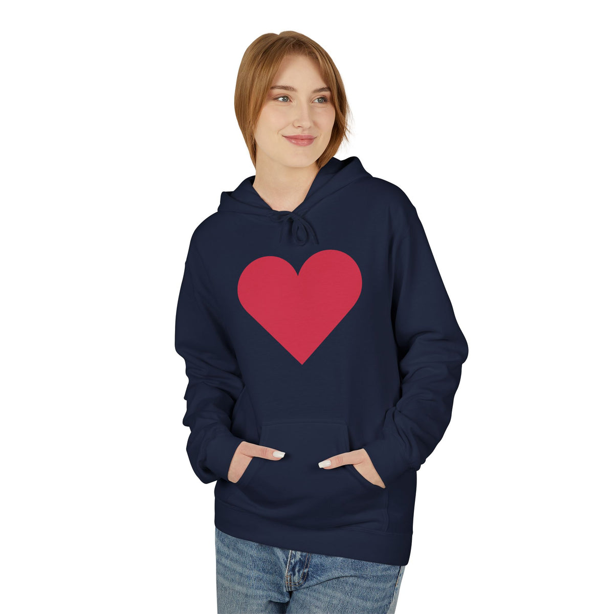 Heart & Rose Pattern Hoodie — Romantic Floral Valentine Pullover