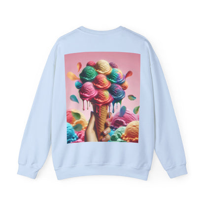 Colorful Ice Cream Crewneck Sweatshirt - Sweet Summer Vibes