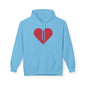 Heart & Rose Pattern Hoodie — Romantic Floral Valentine Pullover