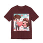 Cute Couple Heart Graphic Tee - Valentine Kawaii Love T-Shirt