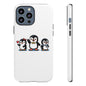 Penguin Pixel Trio Phone Case — Cute Retro 8‑Bit Penguin Family Protective Cover