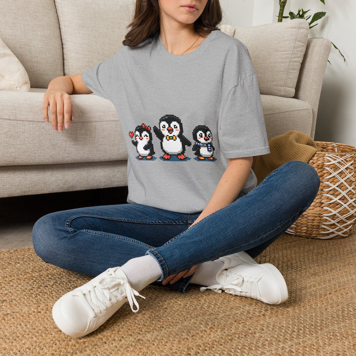 Penguin Pixel Tee — Cute Retro Pixel Art Penguins T-Shirt