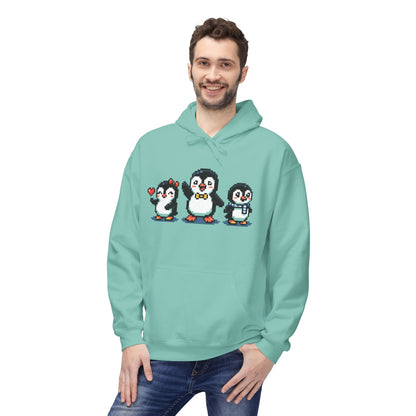 Pixel Penguin Hoodie — Cute Retro 8-Bit Penguin Family Pullover