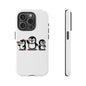 Penguin Pixel Trio Phone Case — Cute Retro 8‑Bit Penguin Family Protective Cover