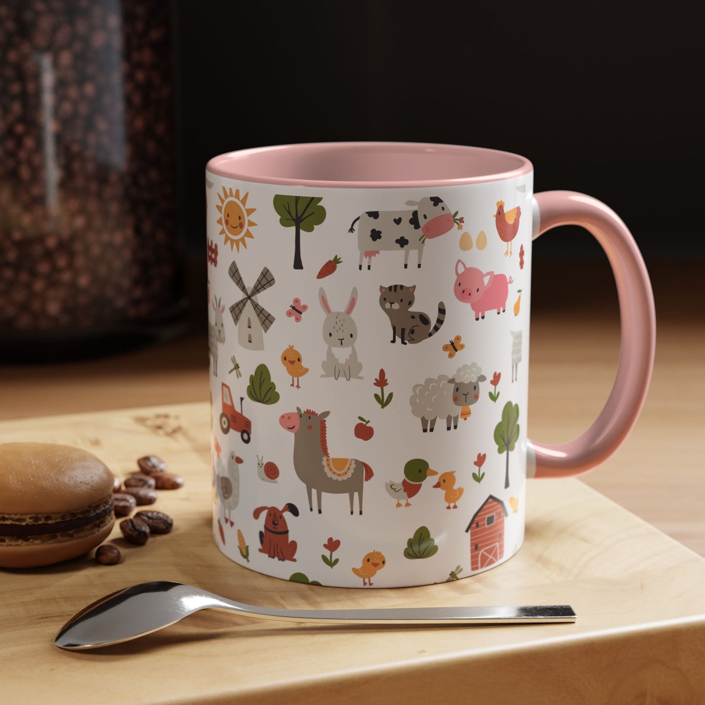 Farmyard Friends Accent Coffee Mug - Cute Animal Design for Cozy Mornings