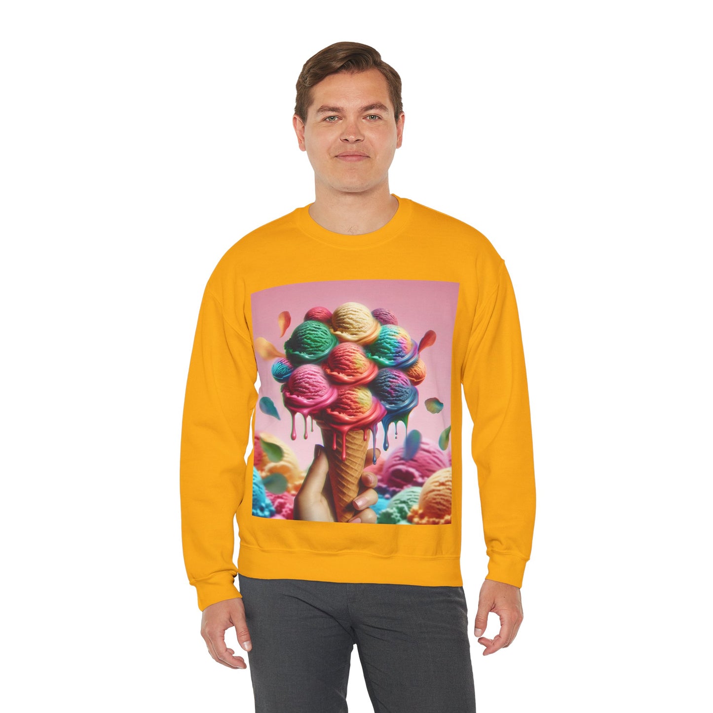 Colorful Ice Cream Crewneck Sweatshirt - Sweet Summer Vibes