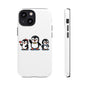 Penguin Pixel Trio Phone Case — Cute Retro 8‑Bit Penguin Family Protective Cover