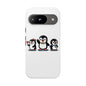 Penguin Pixel Trio Phone Case — Cute Retro 8‑Bit Penguin Family Protective Cover