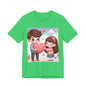 Cute Couple Heart Graphic Tee - Valentine Kawaii Love T-Shirt