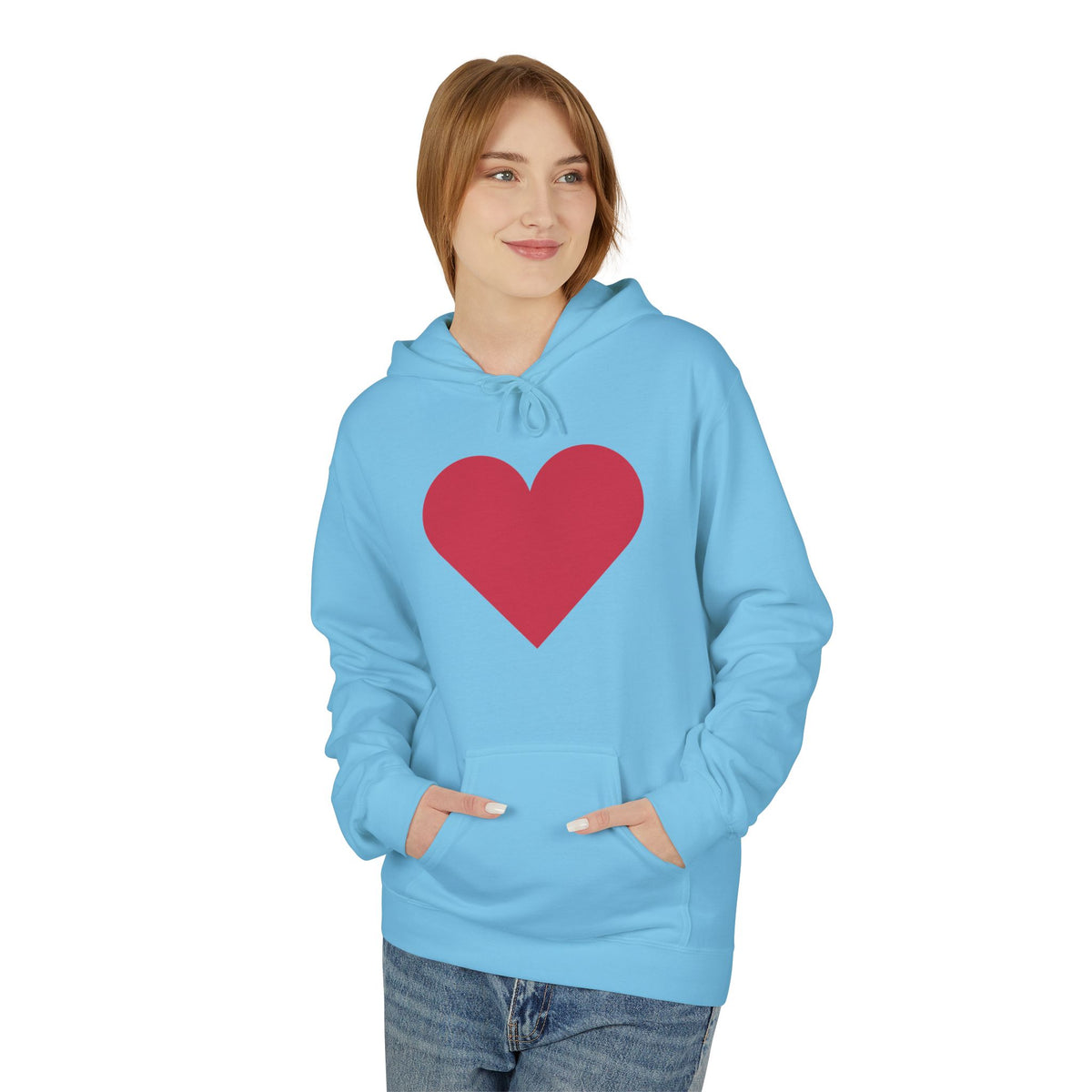 Heart & Rose Pattern Hoodie — Romantic Floral Valentine Pullover