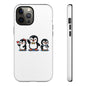 Penguin Pixel Trio Phone Case — Cute Retro 8‑Bit Penguin Family Protective Cover